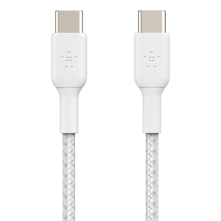 Cable Trenzado Belkin Cab004bt1mwh2pk Boost Charge Usb-c A Usb-c 1m Pack 2 Color Blanco