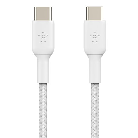 Cable Trenzado Belkin Cab004bt1mwh2pk Boost Charge Usb-c A Usb-c 1m Pack 2 Color Blanco