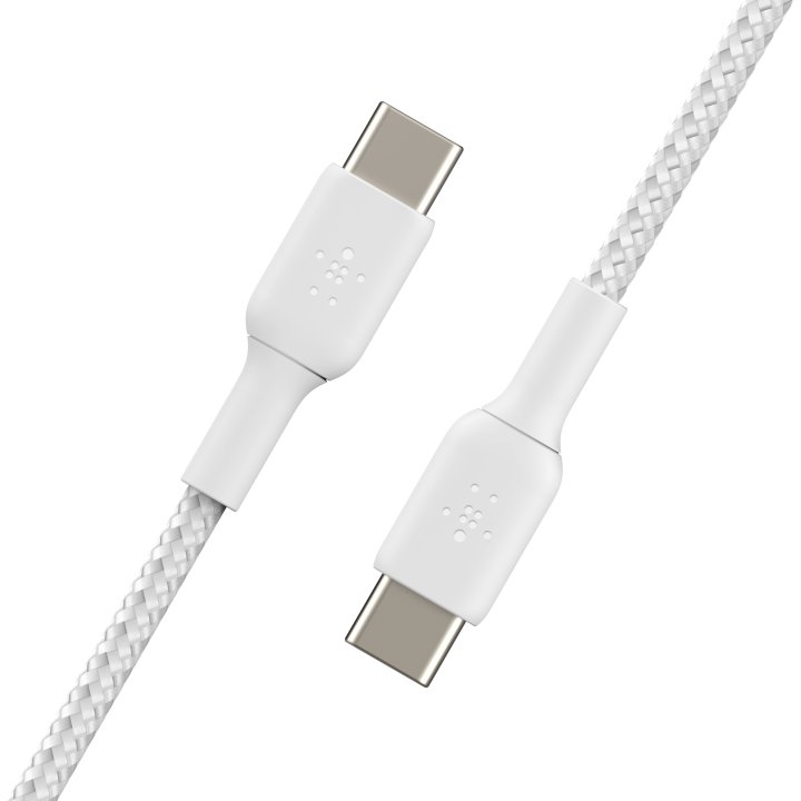 Cable Trenzado Belkin Cab004bt1mwh2pk Boost Charge Usb-c A Usb-c 1m Pack 2 Color Blanco