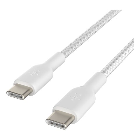 Cable Trenzado Belkin Cab004bt1mwh2pk Boost Charge Usb-c A Usb-c 1m Pack 2 Color Blanco