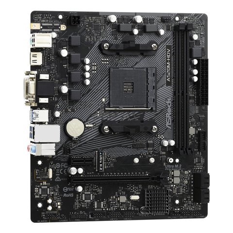 Pb Asrock A520m-hdv Skt Am4 Microatx Vga Dvi Hdmi 2xddr4  Usb3,2 1xm.2 