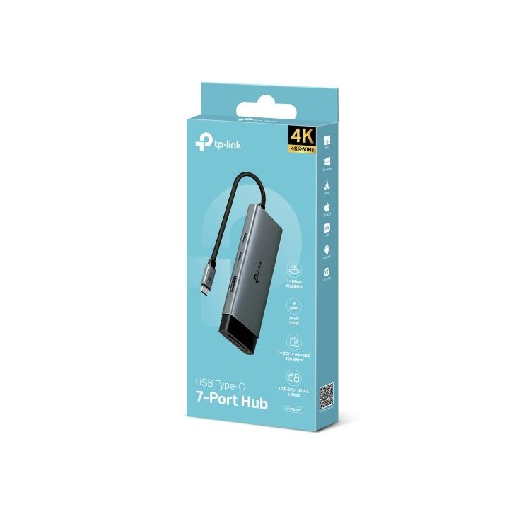 Docking Usb-c Tpl Uh7020c A 1xhdmi 4k 60hz 1xusb-c Pd 100w 2xusb-a 1xsd 1xmicrosd