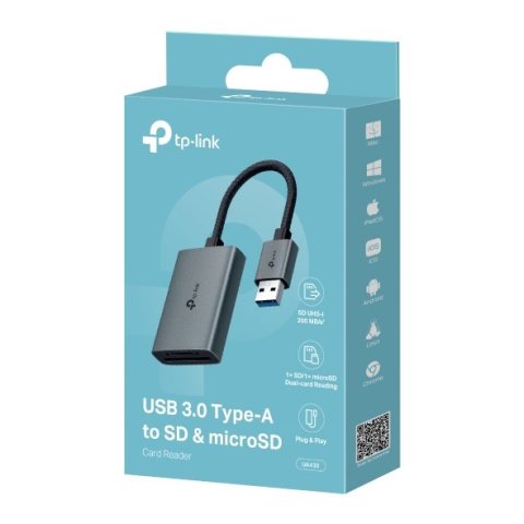 Card Reader Externo Usb-a Tplink Ua430 1xsd 1xmicrosd 3.0  Carcasa De Aluminio