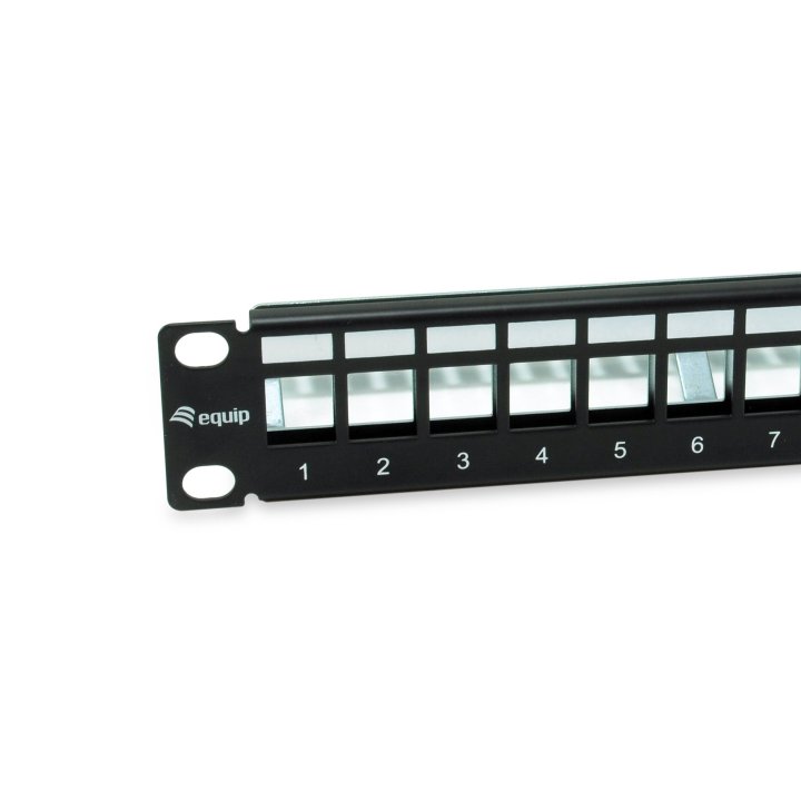 Patch Panel Vacio Cat.6 Apantallado 10" 12 Puertos Keystone 1u Ral9005