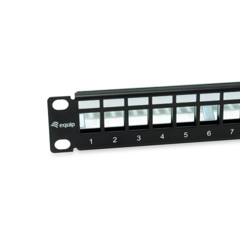 Patch Panel Vacio Cat.6 Apantallado 10" 12 Puertos Keystone 1u Ral9005