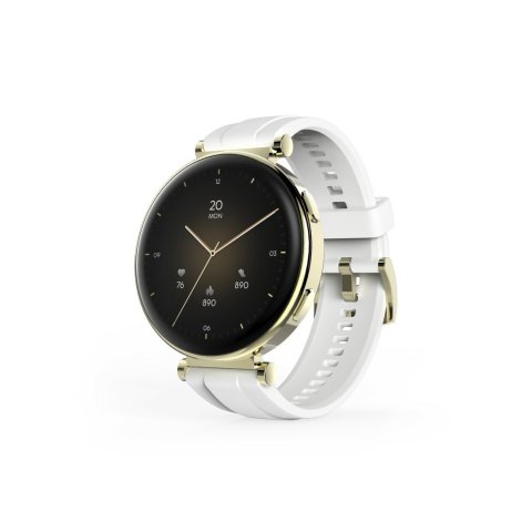 Smartwatch Hama 7000 Amoled 1.32" Ip68 3atm Manos Libres Diferentes Sensores Blanco Oro