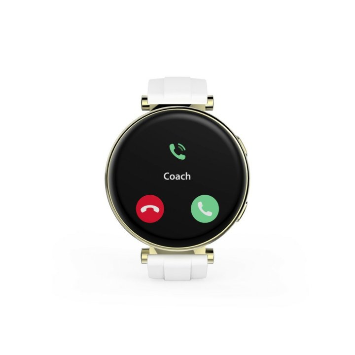 Smartwatch Hama 7000 Amoled 1.32" Ip68 3atm Manos Libres Diferentes Sensores Blanco Oro