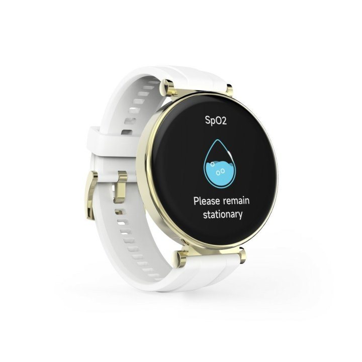 Smartwatch Hama 7000 Amoled 1.32" Ip68 3atm Manos Libres Diferentes Sensores Blanco Oro