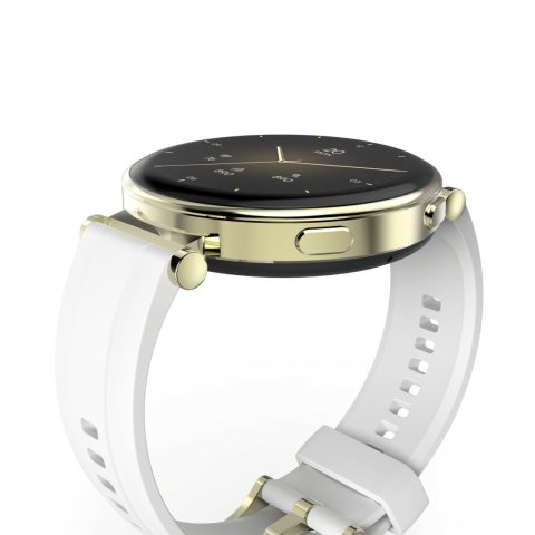 Smartwatch Hama 7000 Amoled 1.32" Ip68 3atm Manos Libres Diferentes Sensores Blanco Oro
