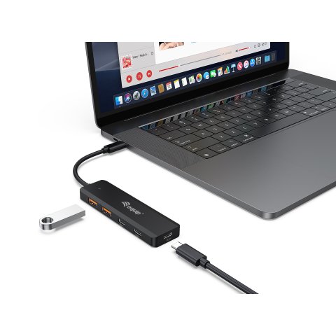 Hub Usb-c Equip Life 128966 Usb 3.2 10gps 2xusb-c 2x Usb-a Compatible Thunderbolt 3 4