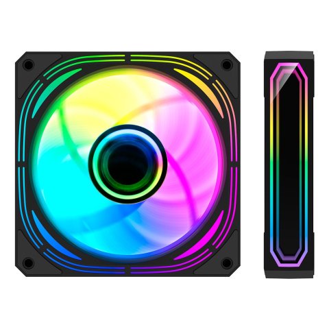 Kit 4xventilador Interno Argb Coolbox Infinity Pro Negro 120mm 