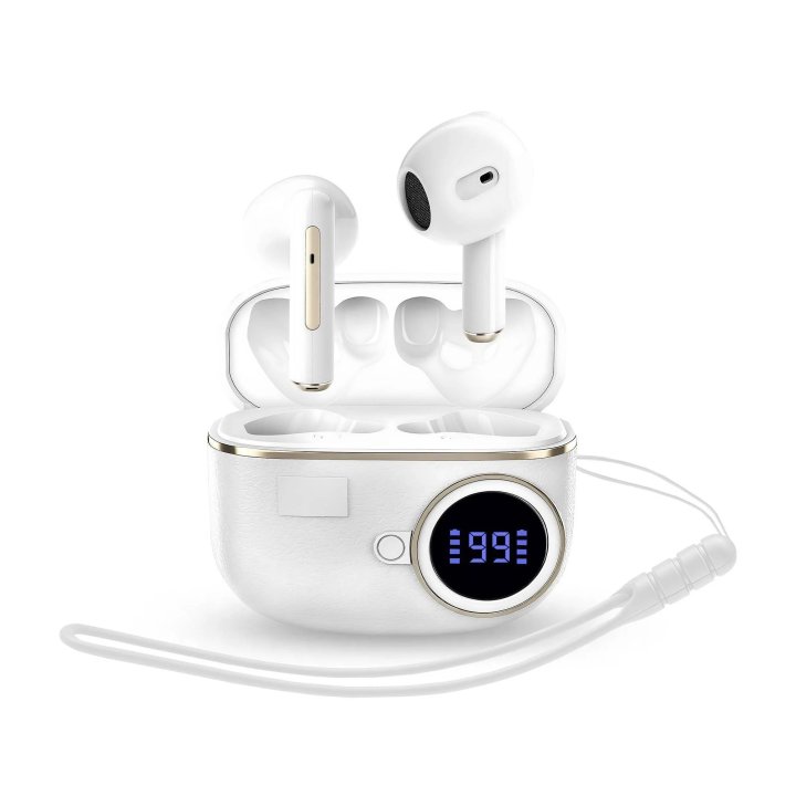 Auricular Intrauditivo Bluetooth Energy Sistem Chargeview Tws Lcd Bateria 20h Blanco