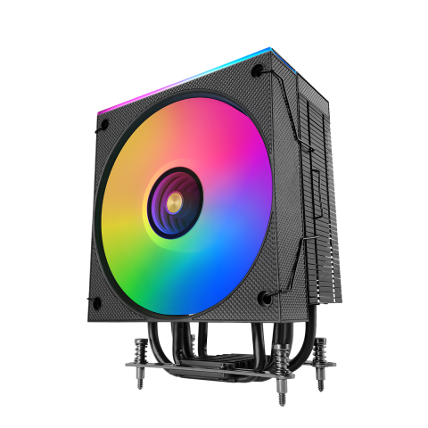 Ventilador Con Disipador De Cpu Mars Gaming Mcpulcd Tdp 300w 120mm Pantalla Lcd Argb Negro