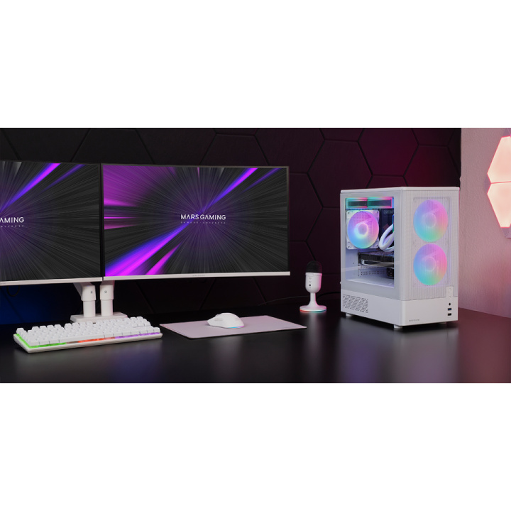 Caja Microatx Mars Gaming Mconyxw Blanca...