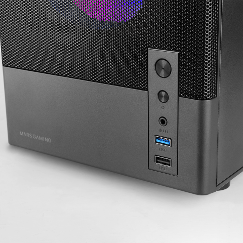 Caja Microatx Mars Gaming Mconyx Negra Lateral...