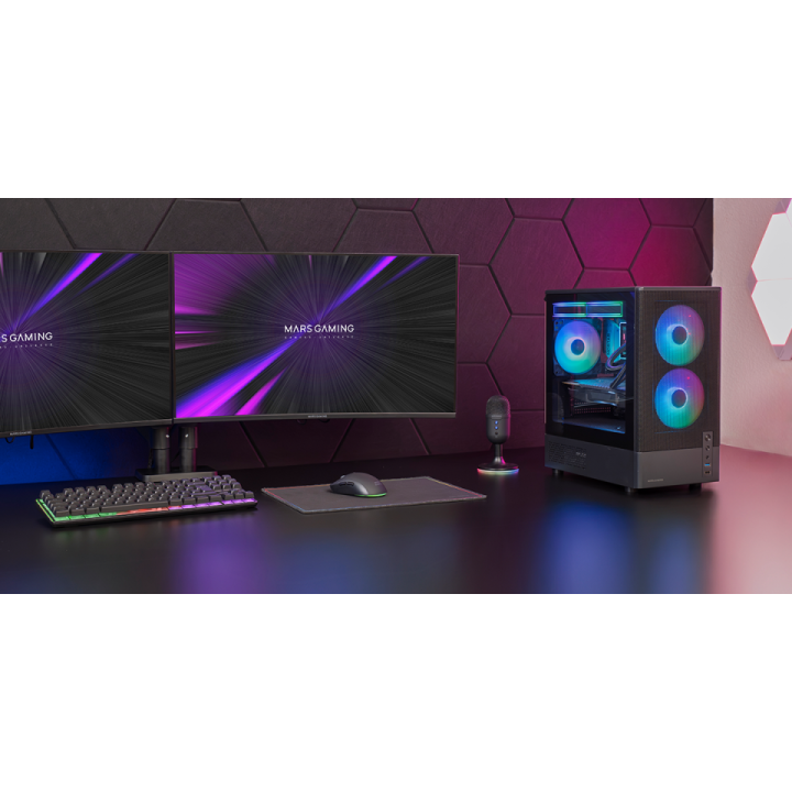 Caja Microatx Mars Gaming Mconyx Negra Lateral...