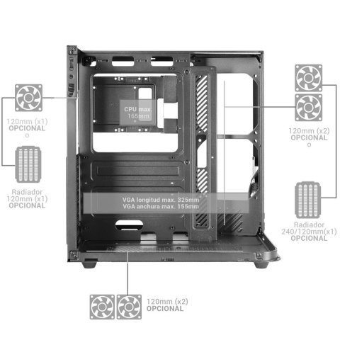 Caja Atx Cube Mars Gaming Mcinfiniolitew Blanca...