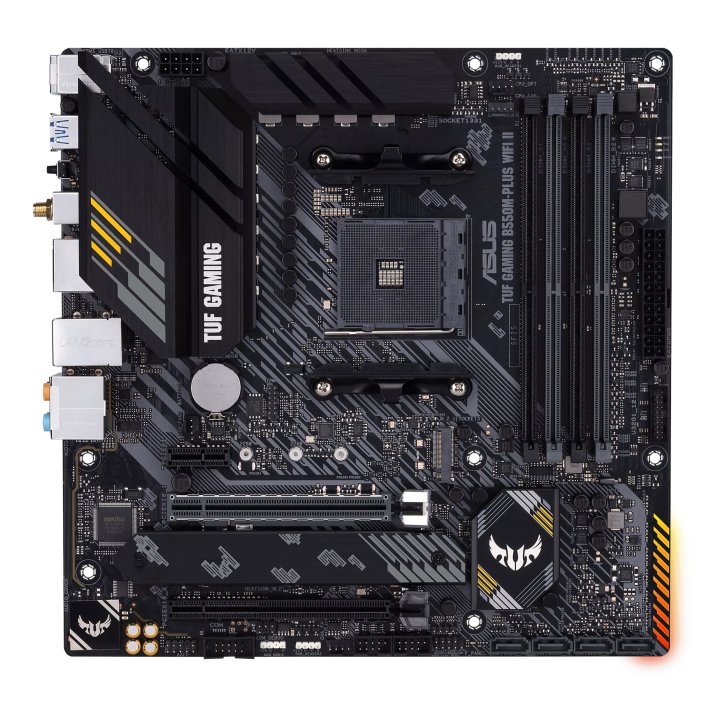 Pb Asus Tuf Gaming B550m-plus Am4 B550 4xddr4 Dual M.2 Hdmi Dp Wifi Aura