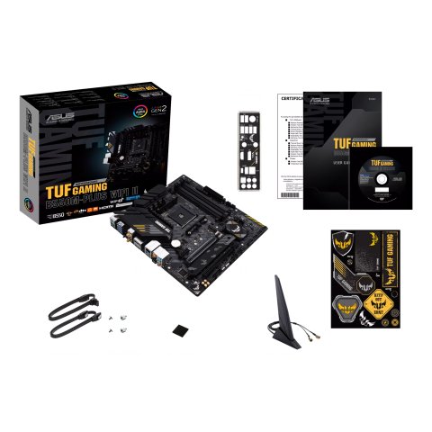 Pb Asus Tuf Gaming B550m-plus Am4 B550 4xddr4 Dual M.2 Hdmi Dp Wifi Aura