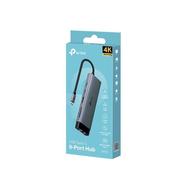 Docking Usb-c Tpl Uh9120c A 1xhdmi 4k 60hz 1xrj45 Gb 1xusb-c Pd 100w 3xusb-a 1xsd 1xmicrosd