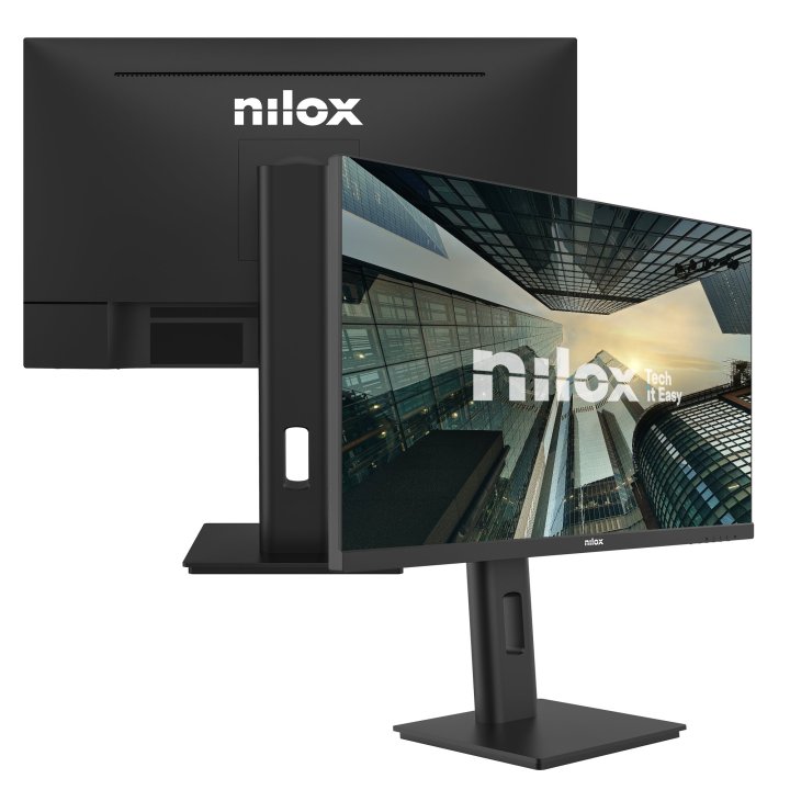 Monitor 24" Usb-c Dp Hdmi Nilox Nxm24reg12065 Fhd 120hz 4ms 250cd m² Usb-c 65w Vesa 100x100 Regulable Y Giratorio