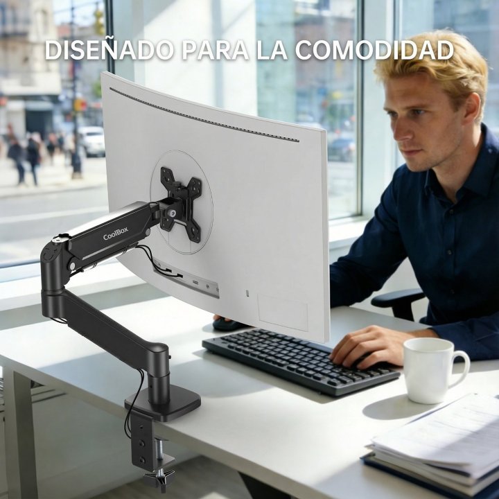Soporte De Mesa Gas Coolbox M02 1 Pantalla...