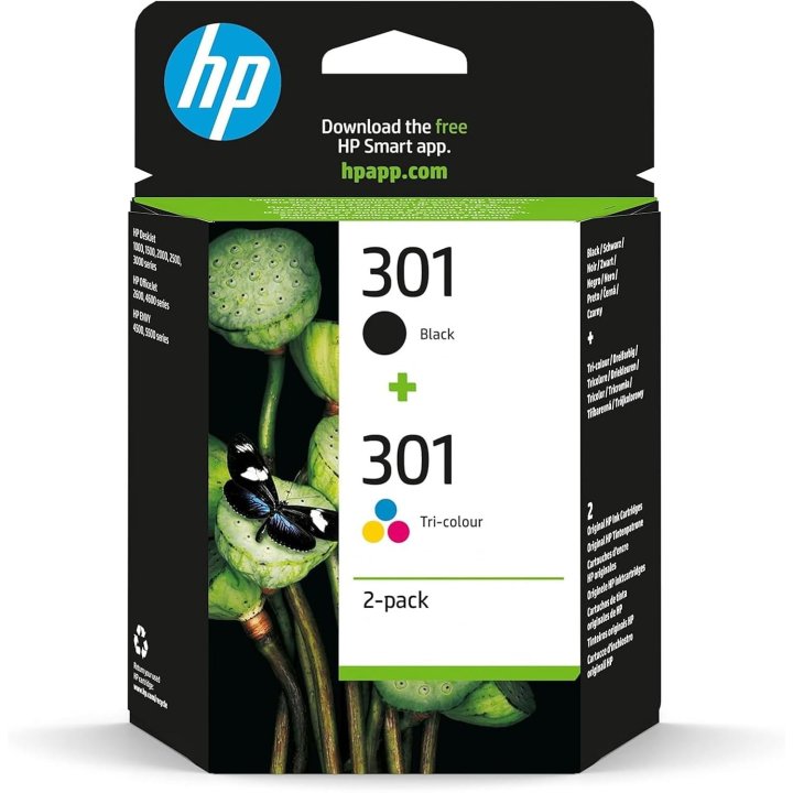 Cartucho Hp Nº 301 Pack De 2 Negro Y Color N9j72ae