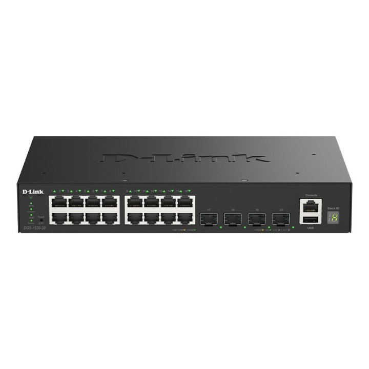 Switch Semigestionable D-link Stackable Dgs-1530-20 e 16p Giga + 4p 10g Sfp+