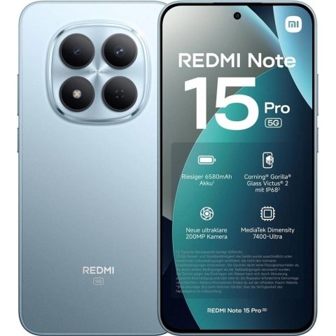 Smartphone Xiaomi Redmi Note 15 Pro+ 6.83" 12gb 512gb 5g 200mp 32mp Bat6500mah Glacier Blue