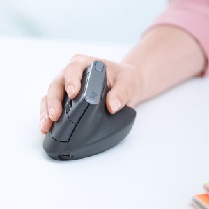 Mouse Logitech Wireless Ergo Mx Vertical Advanced Ergonomical Mouse Graphite 910-005448       2
