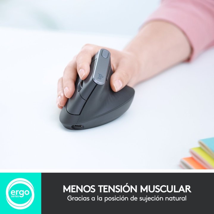 Mouse Logitech Wireless Ergo Mx Vertical Advanced Ergonomical Mouse Graphite 910-005448      