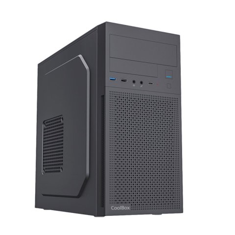 Caja Micro Atx Coolbox M680 Gpu Max 295mm 1x5.25 2x3.5 3x2.5 F.a Basic 500w Color Negro