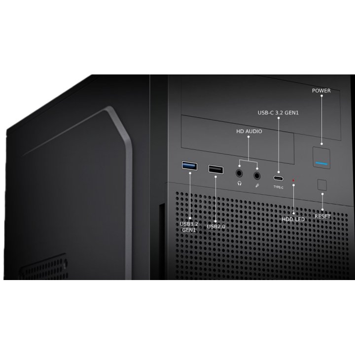 Caja Micro Atx Coolbox M680 Gpu Max 295mm 1x5.25 2x3.5 3x2.5 F.a Basic 500w Color Negro