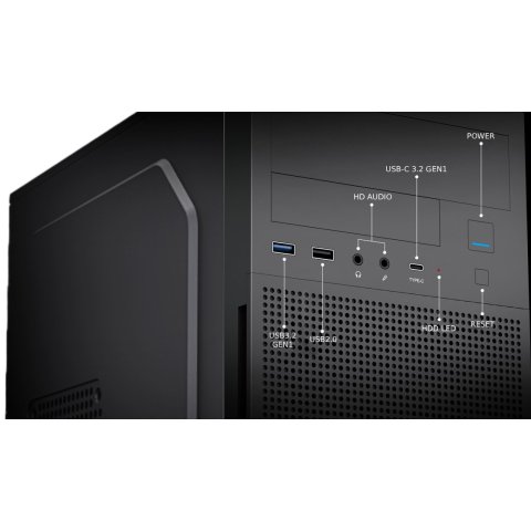 Caja Micro Atx Coolbox M680 Gpu Max 295mm 1x5.25 2x3.5 3x2.5 F.a Basic 500w Color Negro