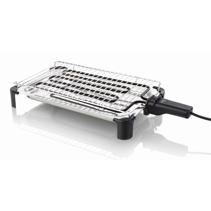 Parrilla Electrica Grillie 2000w Bandeja Y Parrilla De Acero Inoxidable Resistencia 3 Aros 