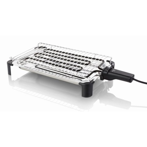 Parrilla Electrica Grillie 2000w Bandeja Y Parrilla De Acero Inoxidable Resistencia 3 Aros 