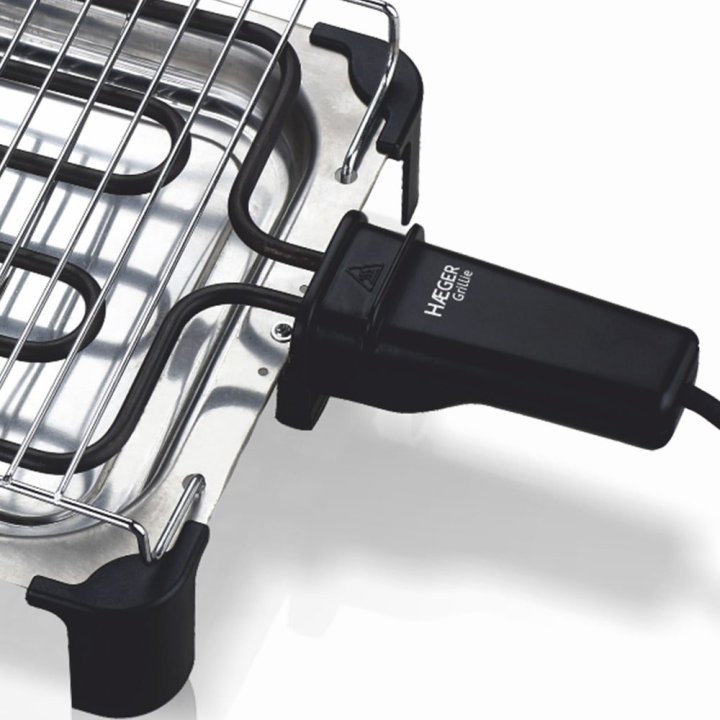 Parrilla Electrica Grillie 2000w Bandeja Y Parrilla De Acero Inoxidable Resistencia 3 Aros 