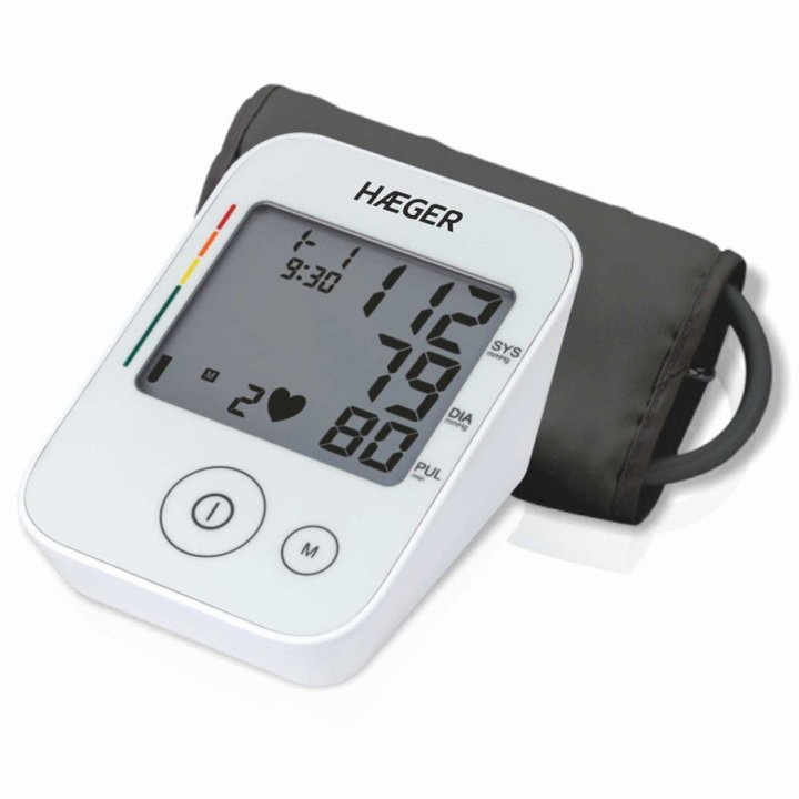 Tensiometro Haeger Digi Heart Automatico 60 Memorias Deteccion Arritmias Pantalla Bolsa Almacenaje 