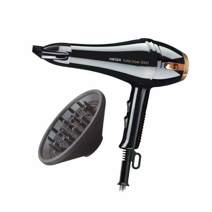Secador De Pelo Haeger Turbo Dryer 2000w 3...