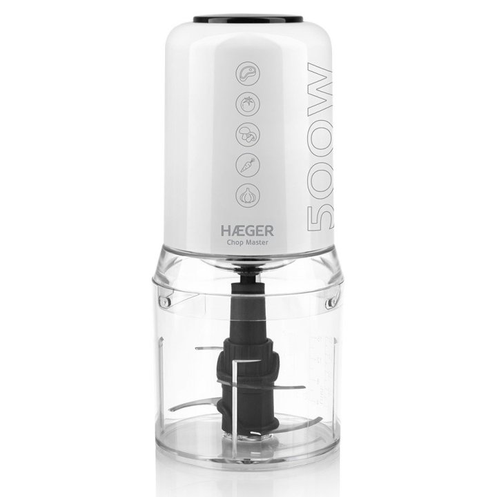 Picadora Haeger Chop Master 500w Vaso De 500ml 2 Velocidades 4 Cuchillas Acero Inoxidable