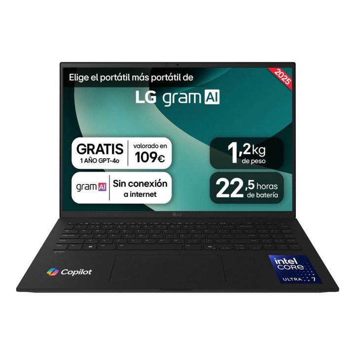 Portatil Lg Gram 16 Ultra 7-155h 16" Wqxga 2560x1600 32gb 1tb Ssd Hdmi Thunderbolt Freedos 