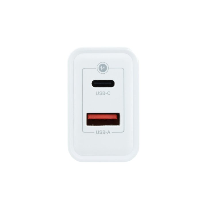 Cargador Usb Gan Coolbox 45w 1xusb-c 1xusb-a Color Blanco