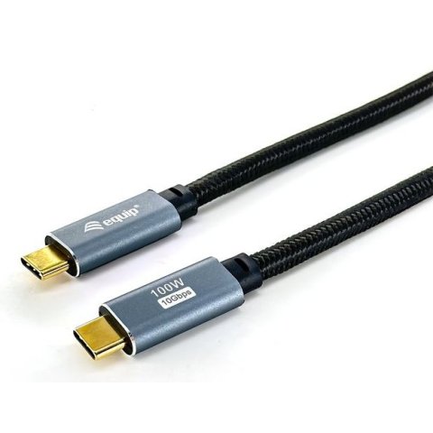 Cable Usb-c A Usb-c 3.2 Gen2 3m Equip 128359 Transferencia 10g 5a  4k 100w Color Negro