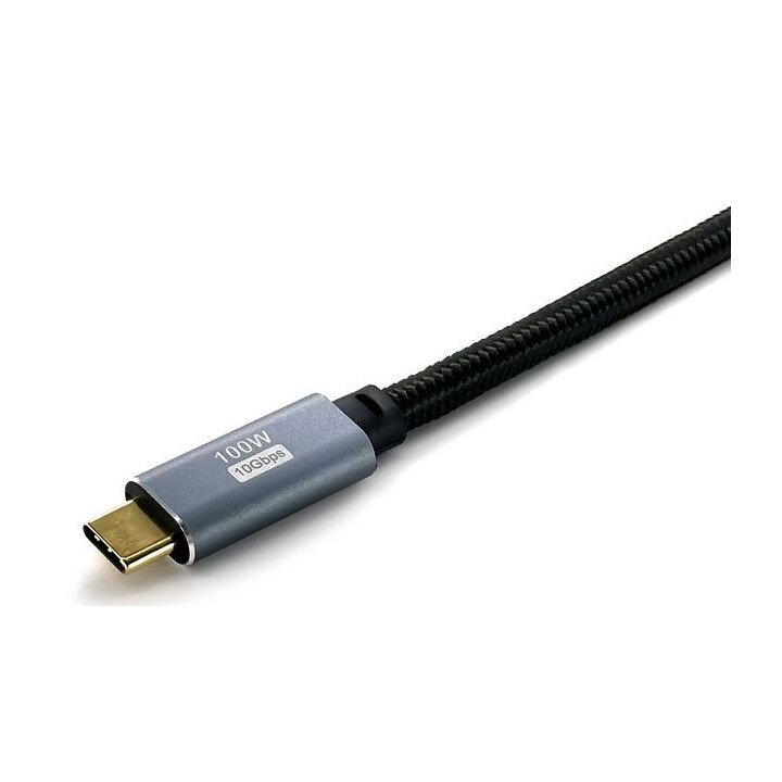 Cable Usb-c A Usb-c 3.2 Gen2 3m Equip 128359 Transferencia 10g 5a  4k 100w Color Negro