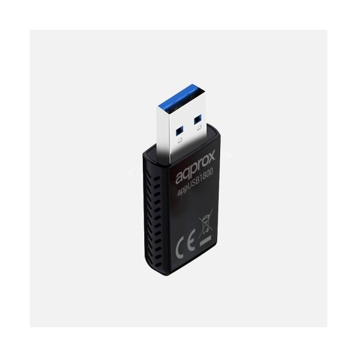 Usb Wifi 6 Approx Appusb1800 1800 Mbps 1201mbps En 5 Ghz  Negro