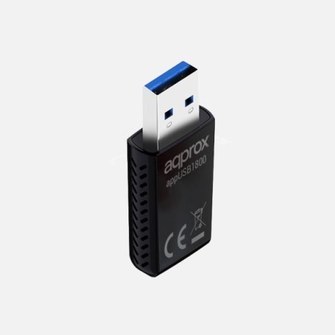 Usb Wifi 6 Approx Appusb1800 1800 Mbps 1201mbps En 5 Ghz  Negro