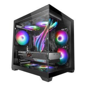 (km0) Caja Microatx Cube Mars Gaming Mc-view2 Negra Cristal Continuo Gpu 330mm 1x3.5 3x2.5 Cash30 2