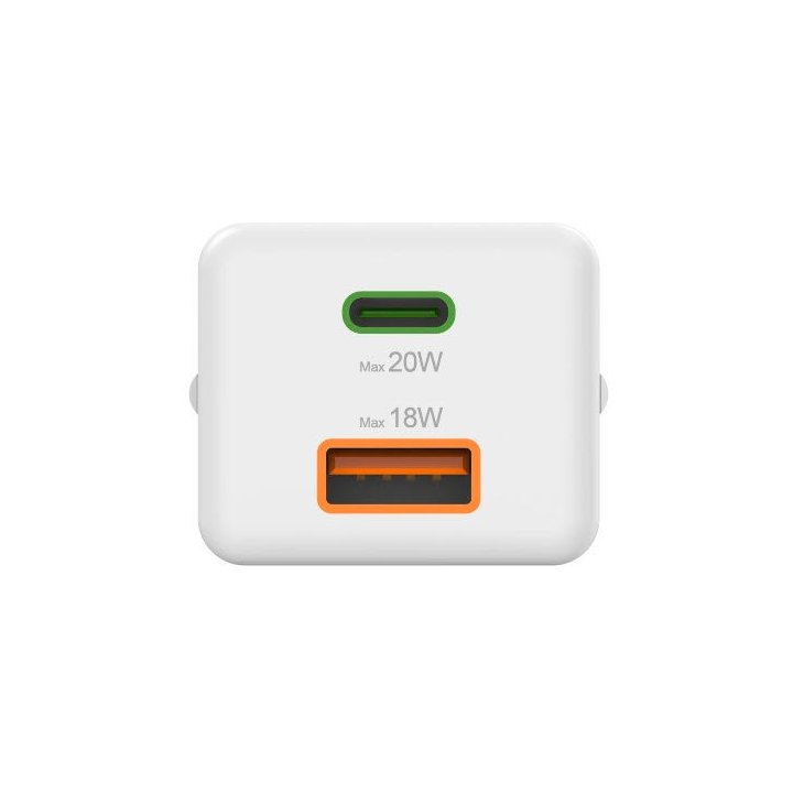 Cargador Usb Gan Hama 00201991 20w 1xusb-c Pd 1xusb-a Color Blanco