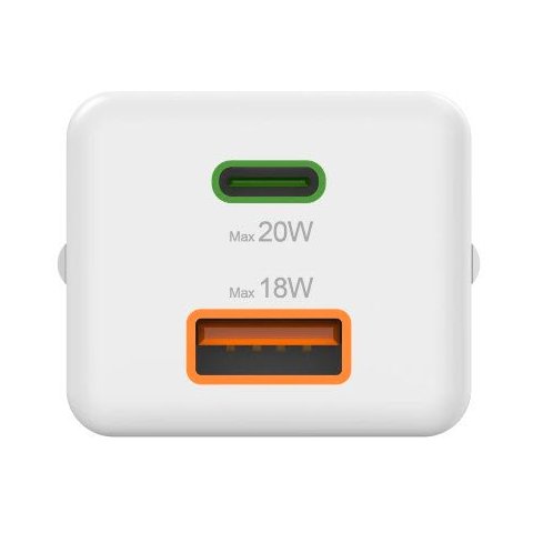 Cargador Usb Gan Hama 00201991 20w 1xusb-c Pd 1xusb-a Color Blanco
