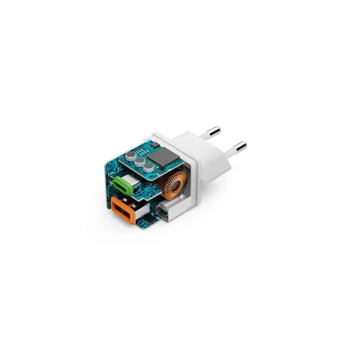 Cargador Usb Gan Hama 00201991 20w 1xusb-c Pd 1xusb-a Color Blanco